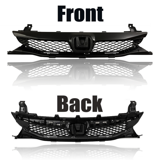 2009 2010 2011 Honda Civic Sedan Plastic Front Bumper Grille With Black Trim