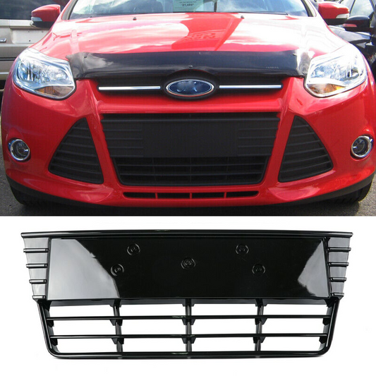2012 2013 2014 Ford Focus S/SE Gloss Black Front Lower Center Grille