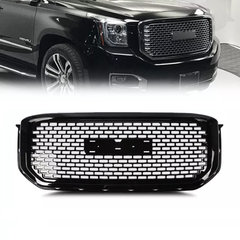 thumbnail image 2 of Gloss Black Denali Style Front Bumper Grille For 2015-2020 GMC Yukon / Yukon XL - Direct Replacement 2 of 6