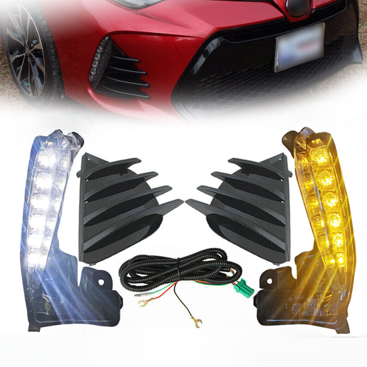 2017 2018 2019 Toyota Corolla DRL Turn Signal Fog Lights Wiring Set