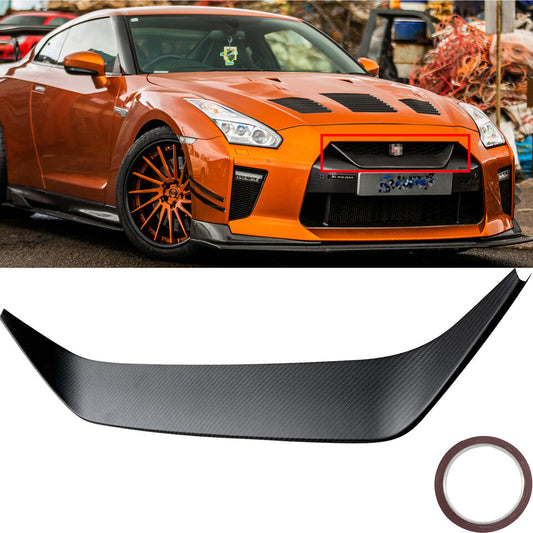 2017-2021 Nissan GTR R35 Dry Carbon Fiber Front Upper Grille Molding Trim Cover