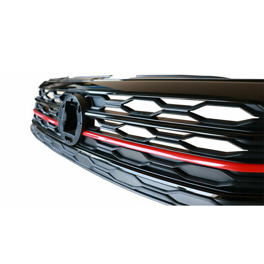2019 2020 2021 Volkswagen Jetta MK7 Front Upper Black Grille With Red Trim