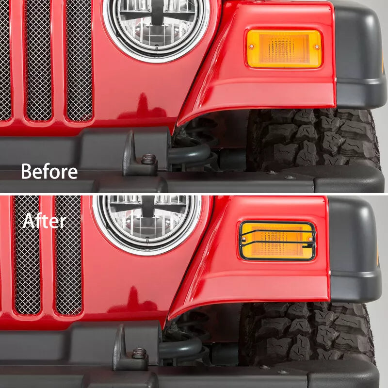 1997-2006 Jeep Wrangler TJ Front Bumper Turn Signal Light Guard