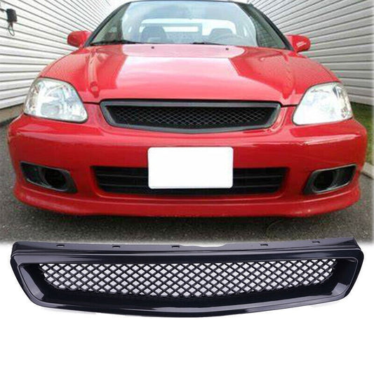 1999 2000 Honda Civic EK JDM Black Mesh Front Grille