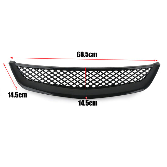 2001 2002 2003 Honda Civic JDM Type-R Black ABS Front Mesh Grille