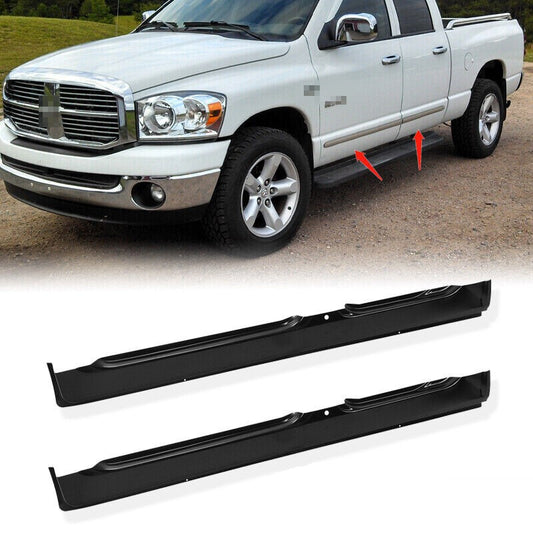 2002-2008 Dodge Ram 1500 2500 3500 Black Rocker Panels Pair