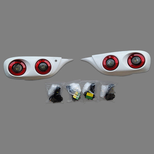 2002-2012 RX8 SE3P LED Tail Lights White Brake Lamps with Wirin