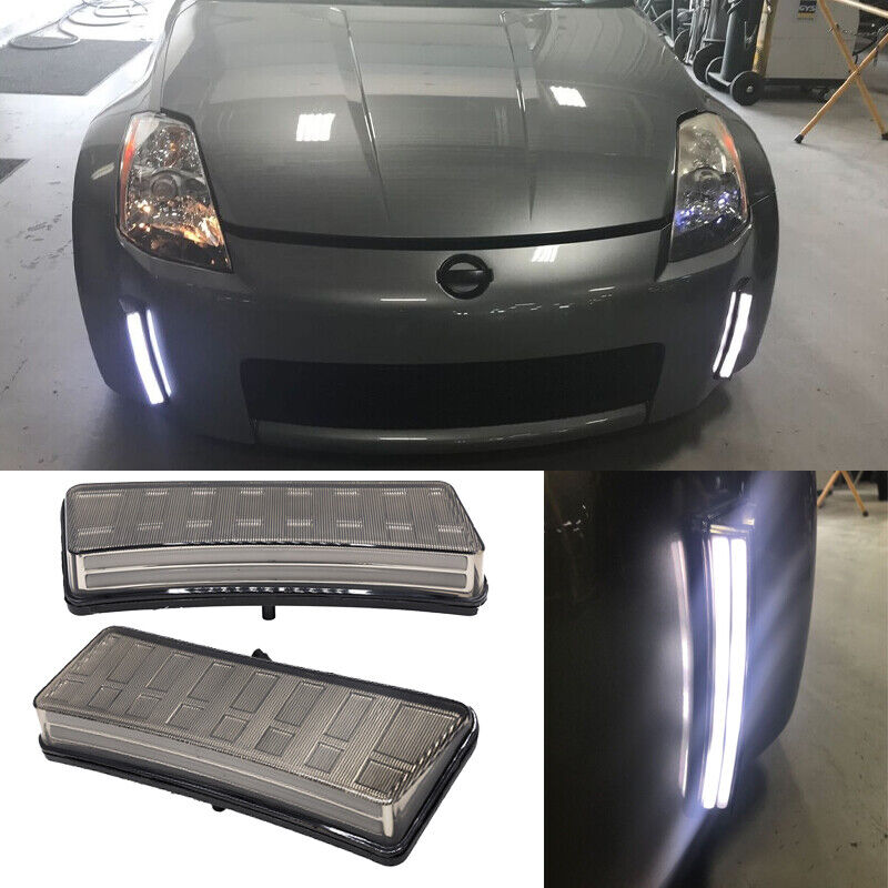 2003 2004 2005 Nissan 350Z Smoke Lens LED Daytime Running Lamp Fog Lights