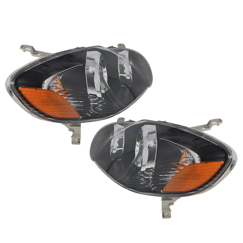 2003-2008 Toyota Corolla CE LE Black Headlights