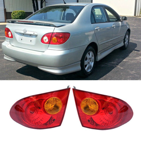 2003-2008 Toyota Corolla Outer Tail Light Red Amber