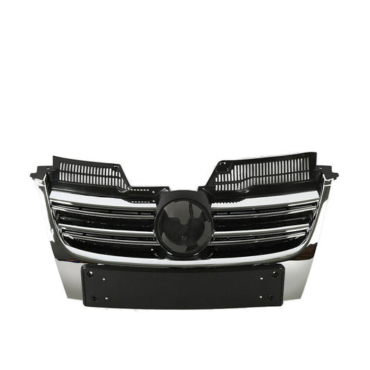 2005-2010 VW Jetta MK5 Sedan Black Front Upper Grille with Chrome trim