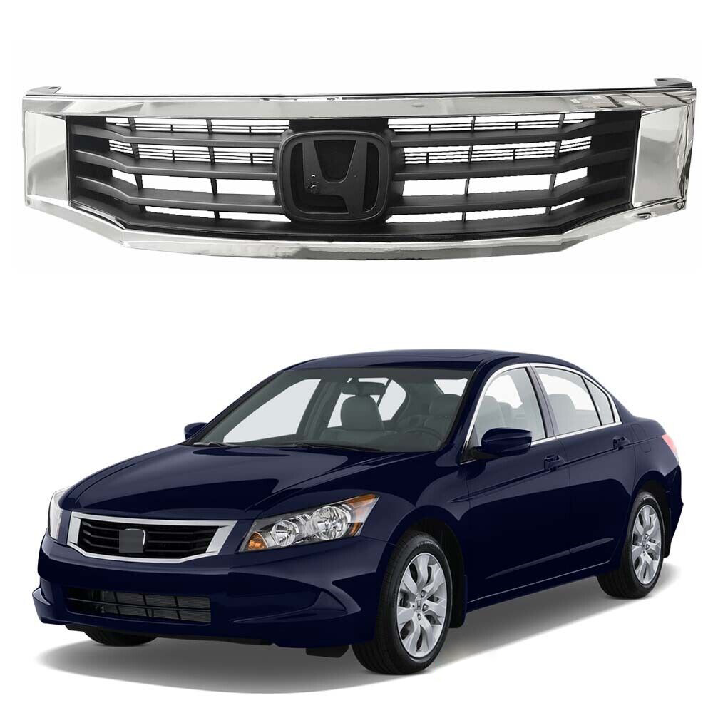 2008-2010 Honda Accord Sedan Front Chrome Trim Bumper Grille 