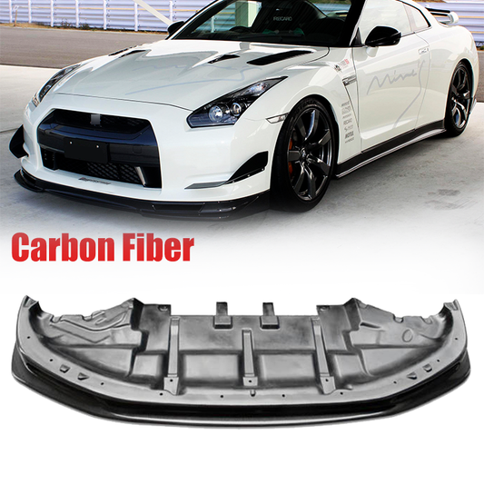 2008-2016 Nissan GTR R35 Carbon Fiber Engine Splash Guard Front Bumper Lip