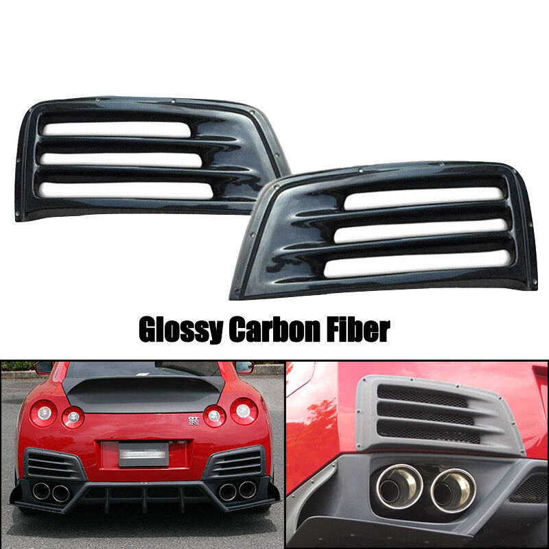 Carbon Rear Bumper Diffuser Vent Air Ducts Fit 2008-2016 Nissan GTR R3 ...