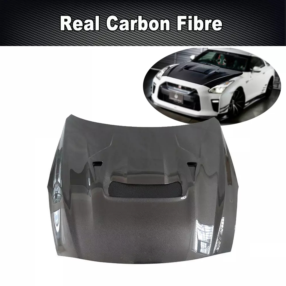 2008-2017 Nissan GTR R335 Carbon Fiber Front Engine Hood 