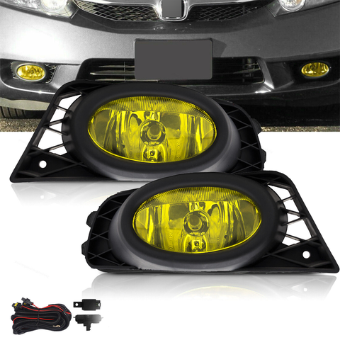 2009 2010 2011 Honda Civic Sedan Yellow Fog Lights Wiring Fit