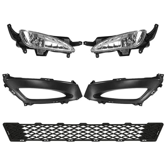 2011 2012 2013 Kia Optima EX LX Front Lower Grille and Fog Light Bezels Set