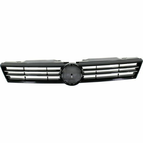 2011-2014 Volkswagen Jetta Black Insert Plastic Grille With Chrome Trim