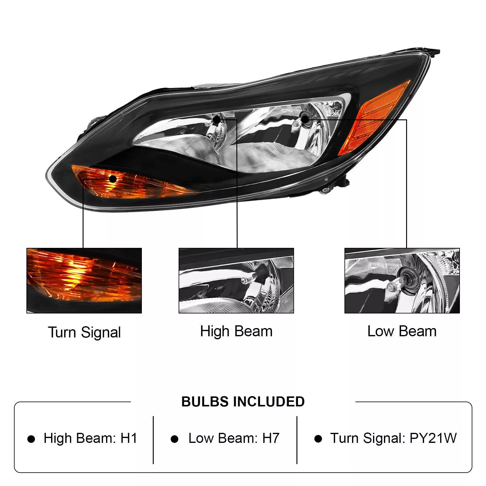 2012 2013 2014 Ford Focus Headlights