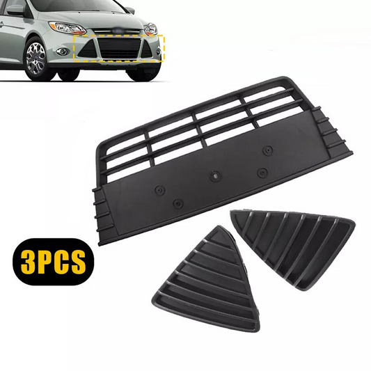 2012 2013 2014 Ford Focus Front Bumper Lower Grille Triangular Grille 3PCS