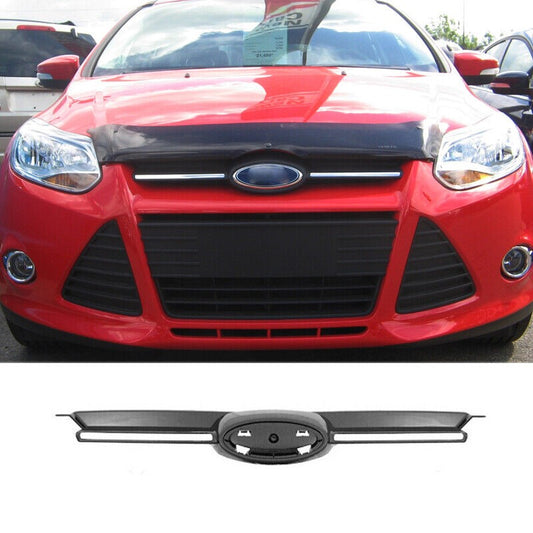  2012 2013 2014 Ford Focus Black Front Upper Center Grille&Chrome trim