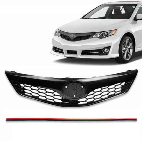  2012 2013 2014 Toyota Camry SE XSE 4-Door Front Upper Matte Black Grille