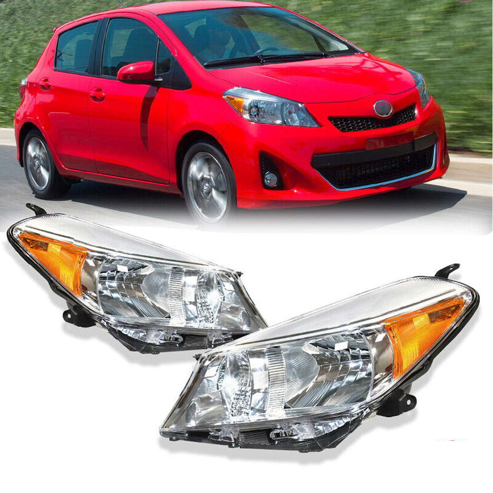 2012 2013 2014 Toyota Yaris Vitz Hatchback Smoke Lens Headlights