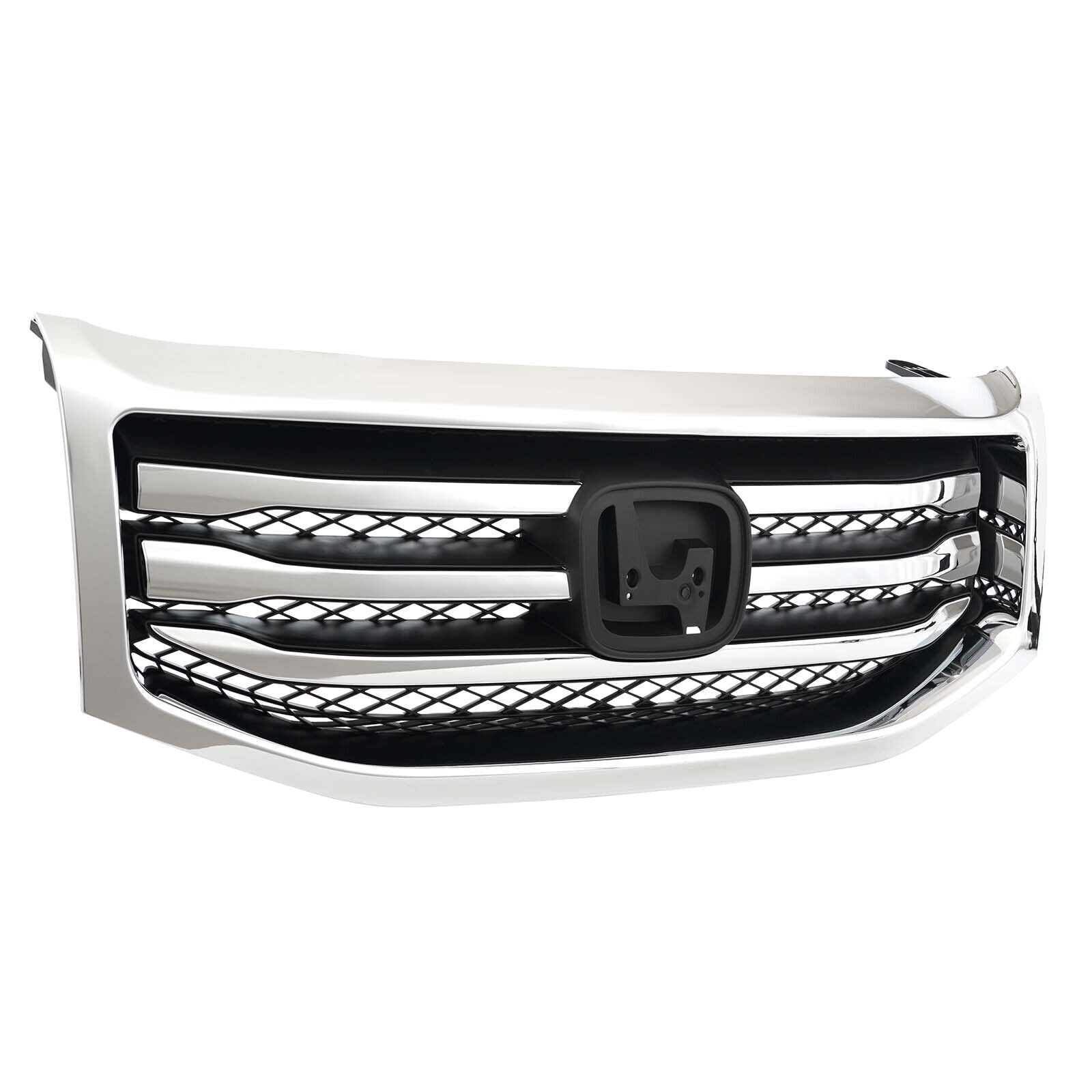 2012-2015 Honda Pilot Front Bumper Grille with silver Molding Surround Trim