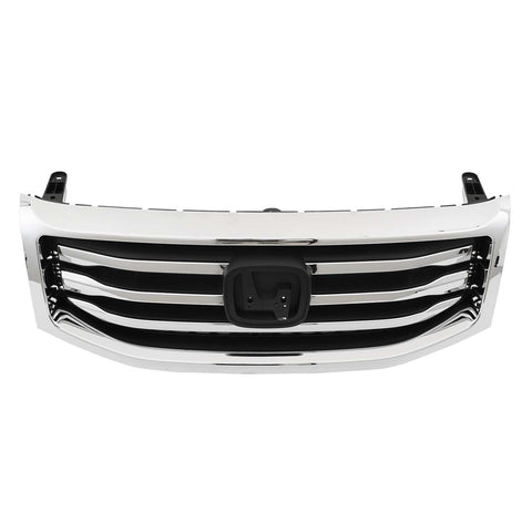 2012-2015 Honda Pilot Front Bumper Grille with silver Molding Surround Trim