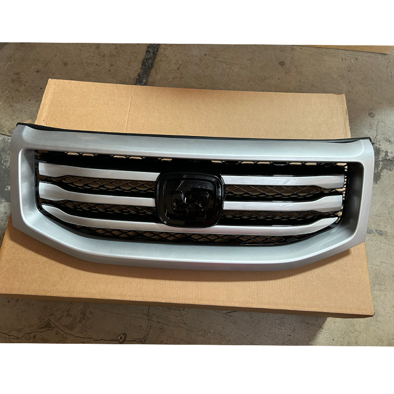 2012-2015 Honda Pilot Front Bumper Grille with silver Molding Surround Trim