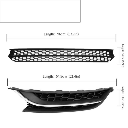 2012-2015 Volkswagen Passat Front Lower Grille & Fog Light Covers