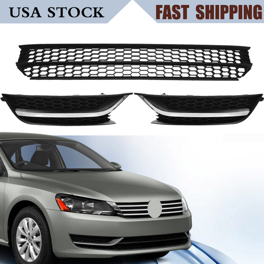 2012-2015 Volkswagen Passat Front Lower Grille & Fog Light Covers