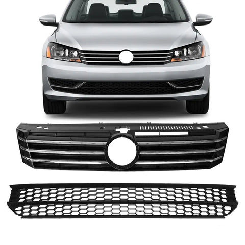 2012 2013 2014 2015 Volkswagen VW Passat Front Bumper Upper & Lower Grille