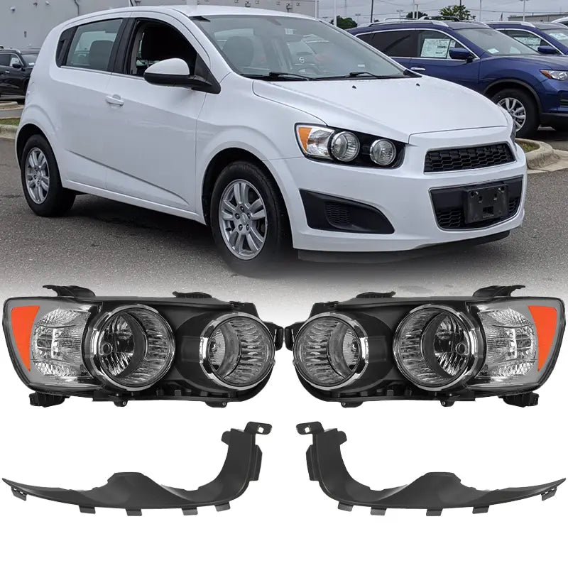 2012-2016 Chevy Sonic Headlights with lamp mounting brackets