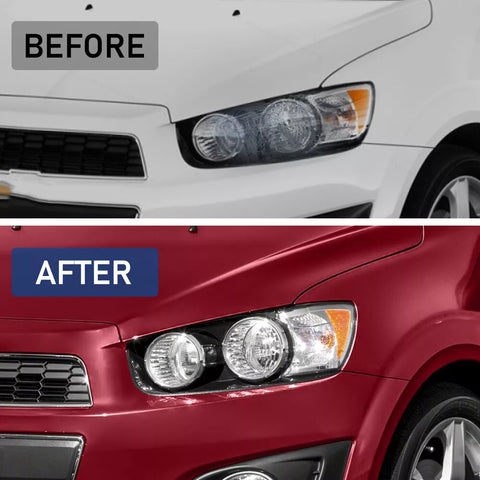 2012-2016 Chevy Sonic Halogen Headlights Pair with Chrome Bezel