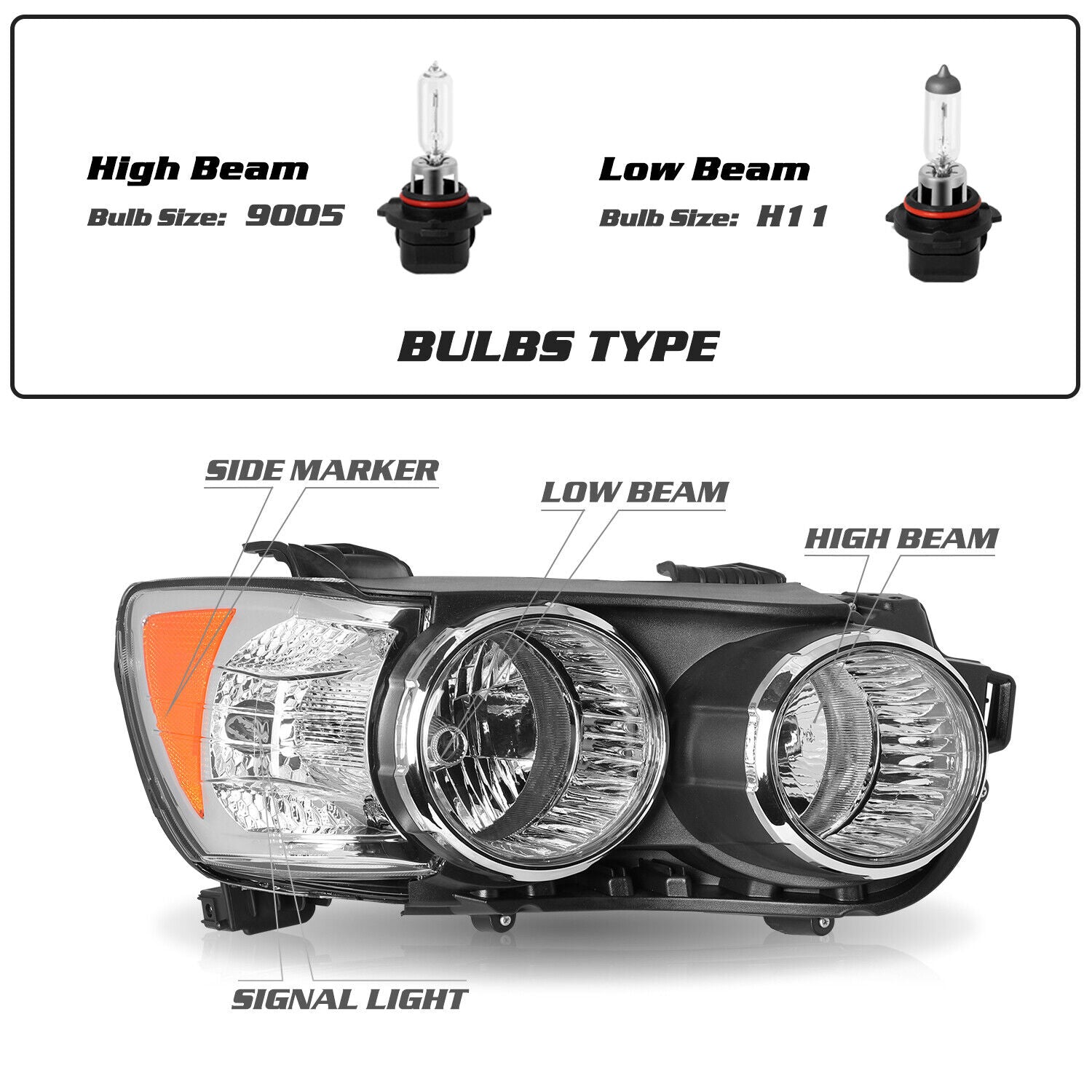 2012-2016 Chevy Sonic Headlight Right Passenger Side