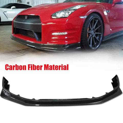 2012-2016 Nissan GT-R GTR R35 Glossy Carbon Fiber Front Lip Air Dam 