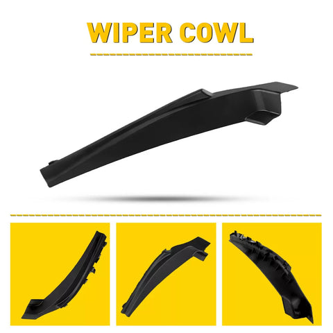 2013-2019 Nissan Sentra Black Front Car Wiper Side Cowl Extension Cover