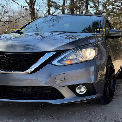 2013-2019 Nissan Sentra Black Front Car Wiper Side Cowl Extension Cover