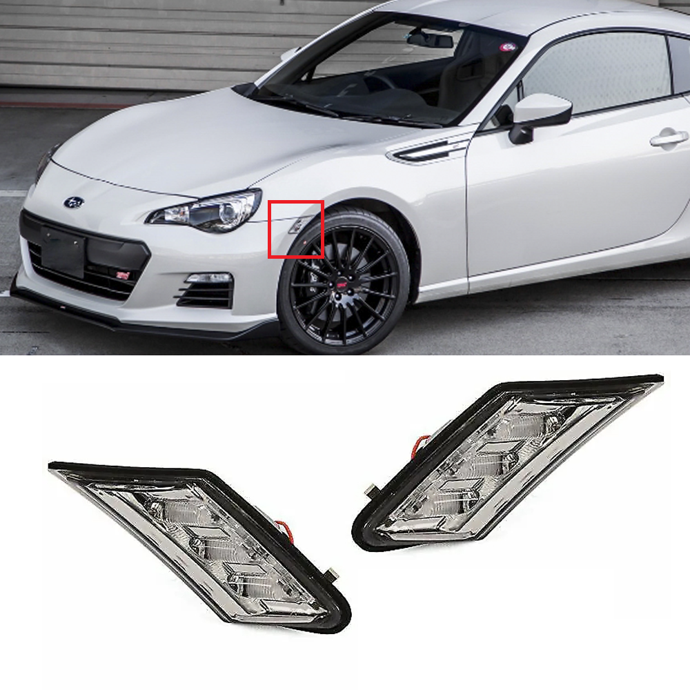 2013-2020 Subaru BRZ Scion FR-S Smoky Lens LED Side Marker Light 