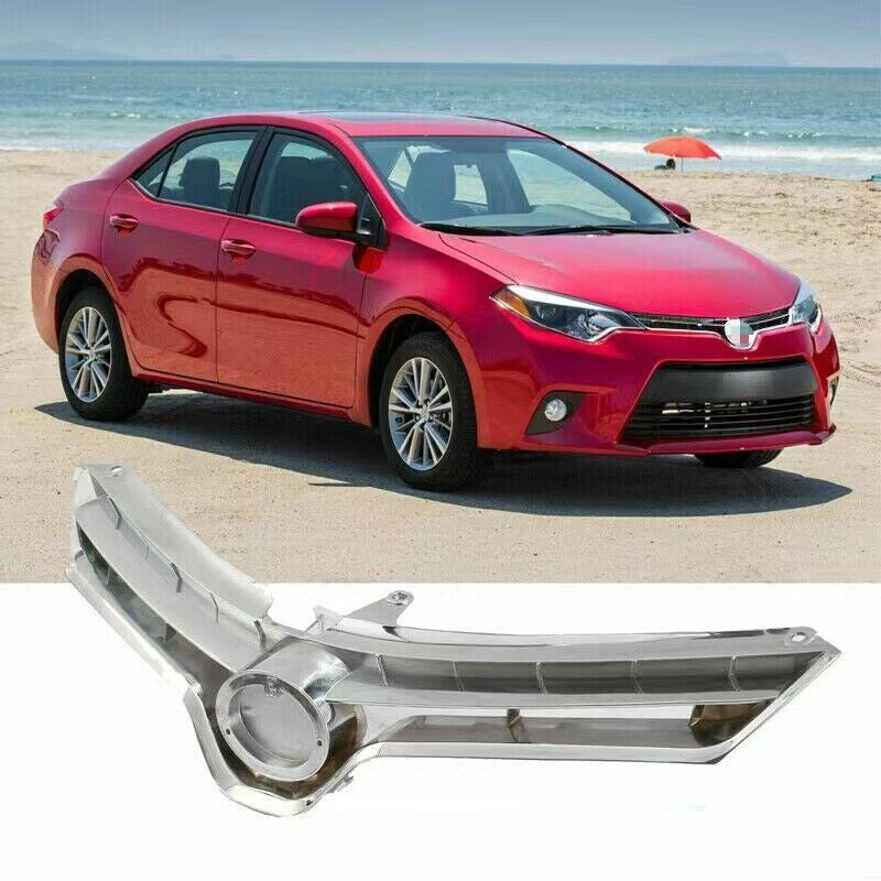 2014 2015 2016 Toyota Corolla LE CE Chrome Front Upper Grille