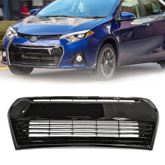 2014 2015 2016 Toyota Corolla S Gloss black Front Bumper Lower Grille