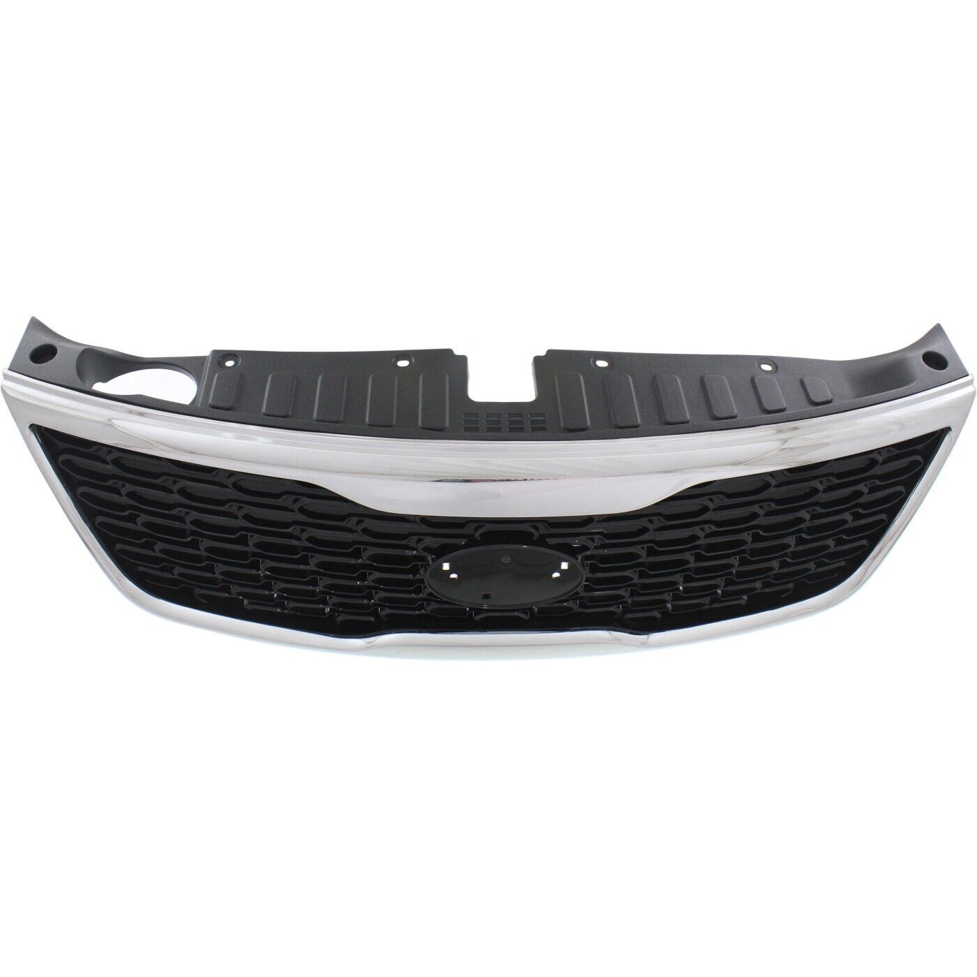 2014-2015 Kia Sorento Black Front Bumper Upper Grille with Chrome Trim