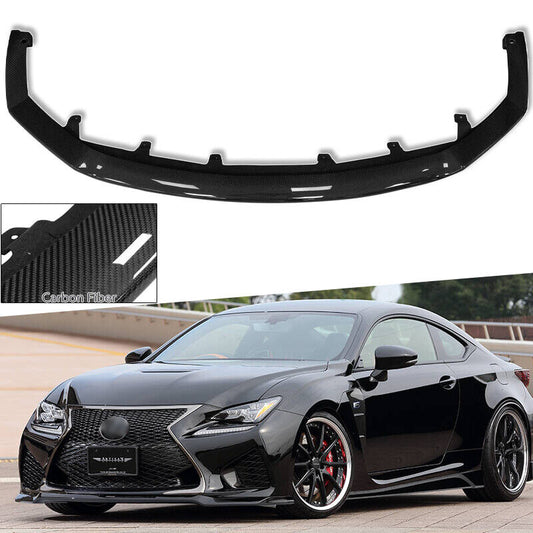 2014-2018 Lexus RC200T RC300 RC350 F Sport Real Carbon Fiber Front Lip