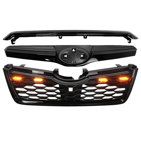 2014-2018 Subaru Forester Black Front Upper Grille with Light