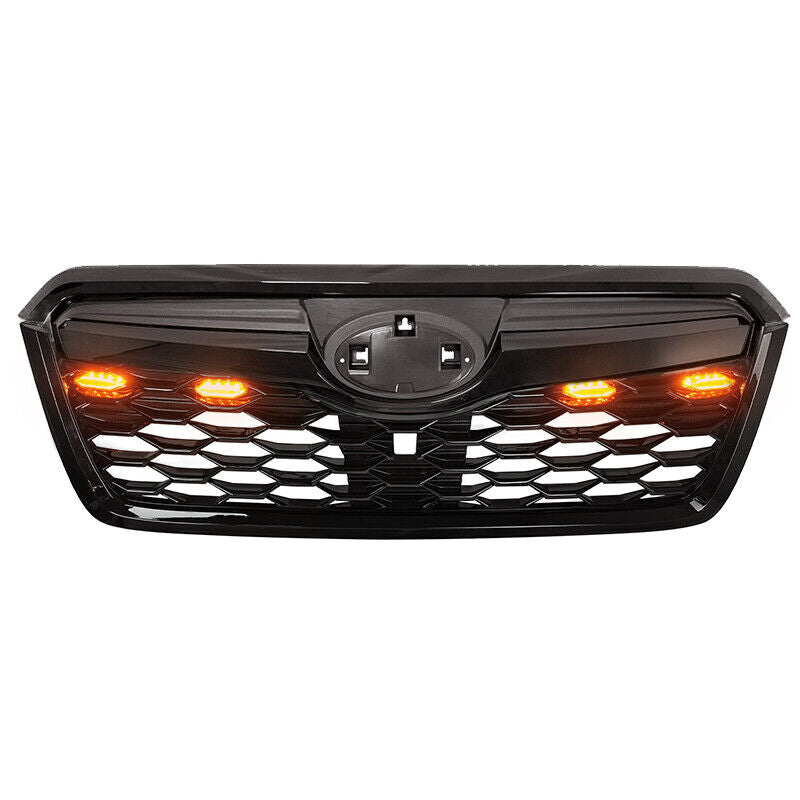 2014-2018 Subaru Forester Black Front Upper Grille with Light