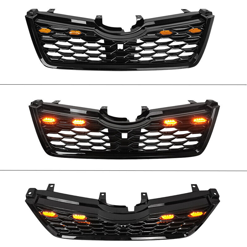 2014-2018 Subaru Forester Black Front Upper Grille with Light