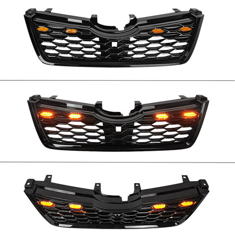 2014-2018 Subaru Forester Black Front Upper Grille with Light