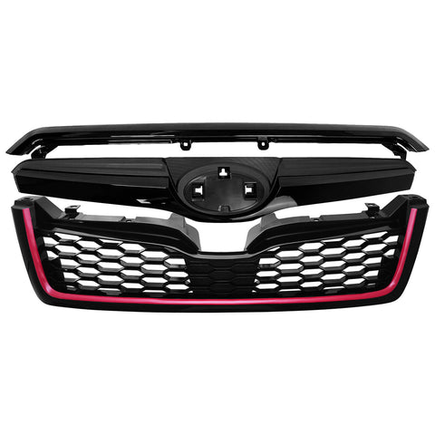 2014-2018 Subaru Forester Sport Front Black Grille Red Trim