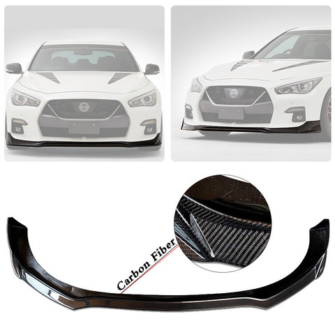 2014-23 INFINITI Q50 Q50s Carbon Fiber Front Bumper Lip